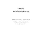 Предварительный просмотр 1 страницы SANMEN COUNTY YONGFU MACHINE UTV650 Maintenance Manual