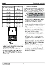 Preview for 48 page of Sanremo CUBE V Instruction Booklet