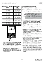 Preview for 75 page of Sanremo CUBE V Instruction Booklet