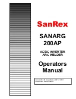 SanRex SANARG 200AP Operator'S Manual предпросмотр