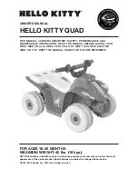 Sanrio HELLO KITTY QUAD Owner'S Manual preview