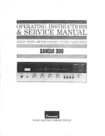 Sansui 300 Operating Instructions & Service Manual предпросмотр