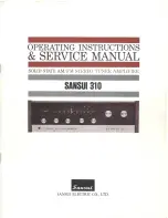 Предварительный просмотр 1 страницы Sansui 310 Operating Instructions & Service Manual