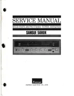 Предварительный просмотр 1 страницы Sansui 5000X Service Manual