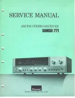 Предварительный просмотр 1 страницы Sansui 771 Service Manual