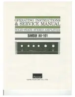 Предварительный просмотр 1 страницы Sansui AU-101 Operating Instructions & Service Manual