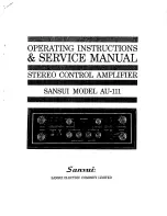 Sansui AU-111 Operating Instructions And Service Manual предпросмотр