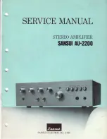 Предварительный просмотр 1 страницы Sansui AU-2200 Service Manual