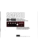 Sansui AU-4900 Operating Instructions Manual preview