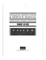 Sansui AU-505 Operating & Service Manual предпросмотр