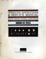 Sansui AU-555A Operating Instructions & Service Manual предпросмотр