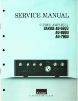 Предварительный просмотр 1 страницы Sansui AU-5900 Service Manual