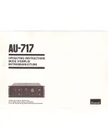 Предварительный просмотр 1 страницы Sansui AU-717 Owner'S Manual