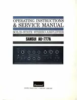 Sansui AU-777A Operating Instructions And Service Manual предпросмотр