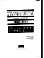 Предварительный просмотр 1 страницы Sansui AU-9500 Operating Instructions And Service Manual