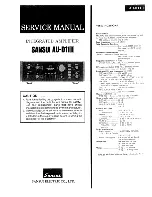 Sansui AU-D11 II Service Manual предпросмотр