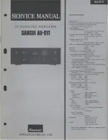 Предварительный просмотр 1 страницы Sansui AU-D11 Service Manual