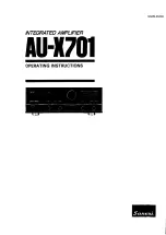 Предварительный просмотр 1 страницы Sansui AU-X701 Operating Instructions Manual