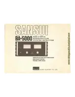 Предварительный просмотр 1 страницы Sansui BA-5000 Operating Instructions Manual