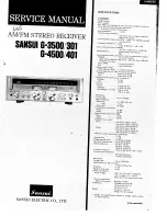 Предварительный просмотр 1 страницы Sansui G-3500/301 Service Manual