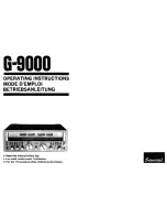 Предварительный просмотр 1 страницы Sansui G-9000 Operating Instructions Manual