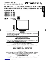 Sansui HDLCD1908 Owner'S Manual preview