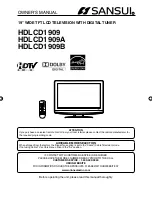 Sansui HDLCD1909A Owner'S Manual preview