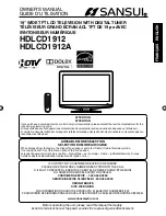 Sansui HDLCD1912 Owner'S Manual preview