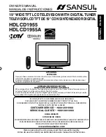 Preview for 1 page of Sansui HDLCD1955 Owner'S Manual