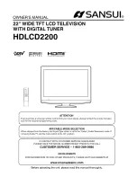 Sansui HDLCD2200 Owner'S Manual preview