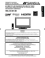 Sansui HDLCD2612B Owner'S Manual preview