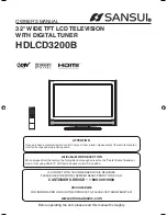 Sansui HDLCD3200B Owner'S Manual preview