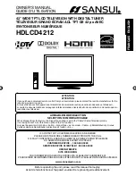 Sansui HDLCD4212 Owner'S Manual preview