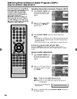 Preview for 34 page of Sansui HDLCDVD190 Owner'S Manual