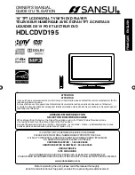 Preview for 1 page of Sansui HDLCDVD195 Owner'S Manual