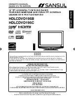 Sansui HDLCDVD195B Owner'S Manual preview