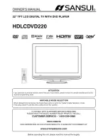 Sansui HDLCDVD220 Owner'S Manual preview