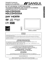 Sansui HDLCDVD225A Owner'S Manual preview