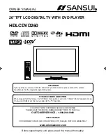 Preview for 1 page of Sansui HDLCDVD260 Owner'S Manual