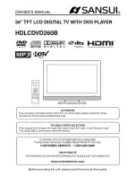 Preview for 1 page of Sansui HDLCDVD260B Owner'S Manual