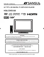 Sansui HDLCDVD320 Owner'S Manual preview