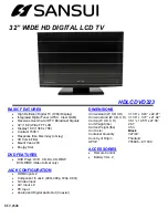 Sansui HDLCDVD323 Specifications preview