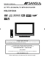 Sansui HDLCDVD325 Owner'S Manual preview