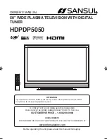 Sansui HDPDP5050 Owner'S Manual preview