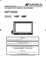 Sansui HDTV3000 Owner'S Manual preview