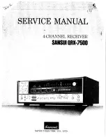 Preview for 1 page of Sansui QRX-7500 Service Manual