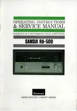 Sansui RA-500 Operating Instructions And Service Manual предпросмотр