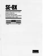 Sansui SE-8X Operating Instructions Manual preview