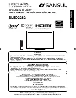 Sansui SLED2282 Owner'S Manual preview