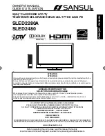 Sansui SLED2480 Owner'S Manual preview